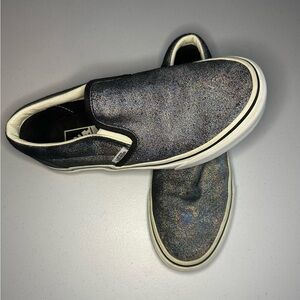 Vans Classic Slip-On Prism Suede Iridescent Mens Size 5/Wmn Size 6.5 Sneakers